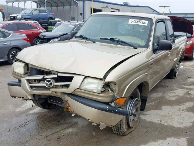 4F4YR46E02TM10163 - 2002 MAZDA B4000 CAB GOLD photo 2