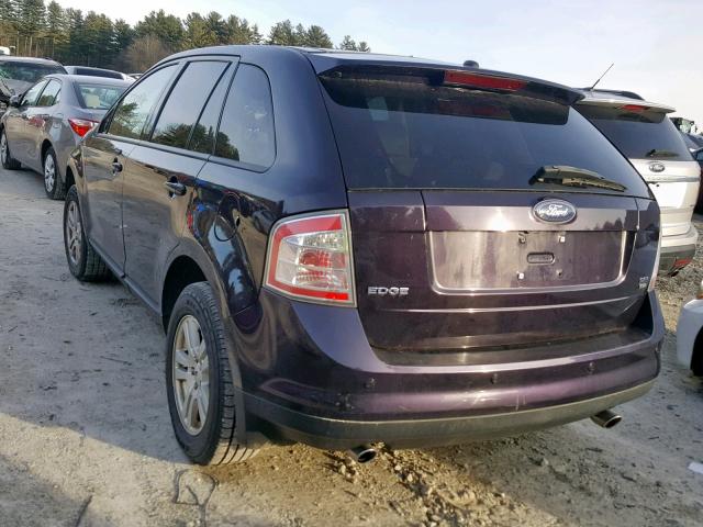 2FMDK48C07BA67557 - 2007 FORD EDGE SEL PURPLE photo 3