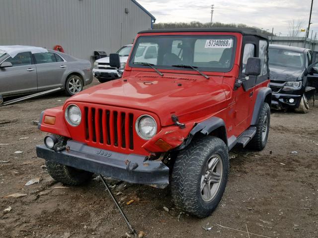 1J4FY19S2VP480032 - 1997 JEEP WRANGLER / RED photo 2