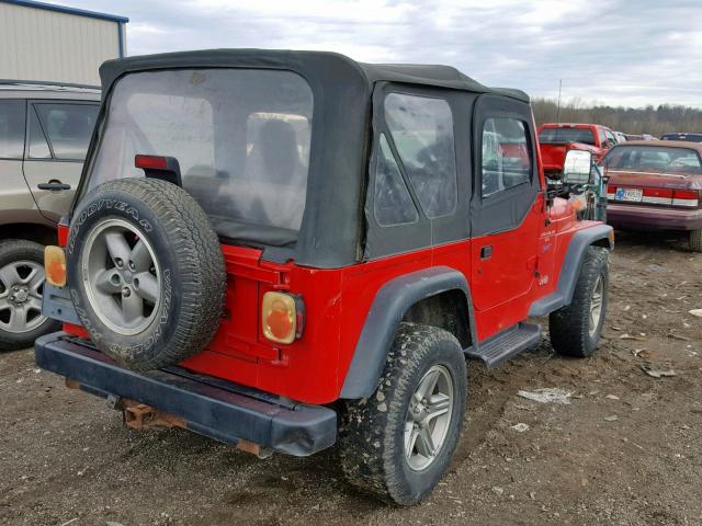 1J4FY19S2VP480032 - 1997 JEEP WRANGLER / RED photo 4