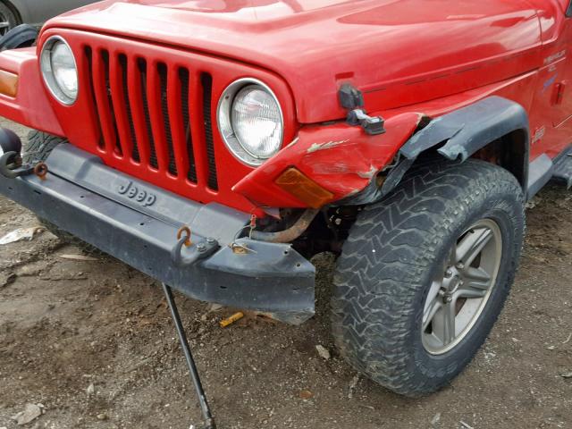 1J4FY19S2VP480032 - 1997 JEEP WRANGLER / RED photo 9