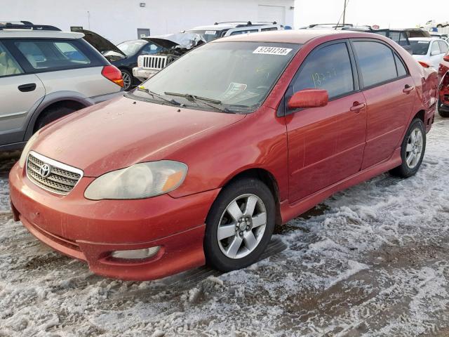 1NXBR32E36Z707213 - 2006 TOYOTA COROLLA S MAROON photo 2