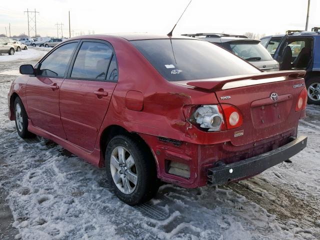 1NXBR32E36Z707213 - 2006 TOYOTA COROLLA S MAROON photo 3