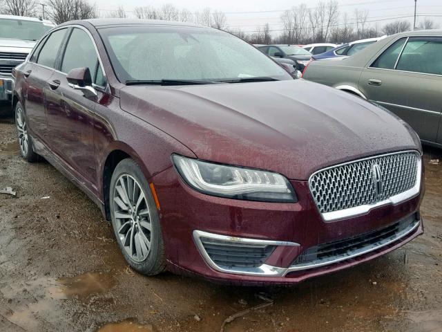 3LN6L5D95HR657648 - 2017 LINCOLN MKZ SELECT MAROON photo 1