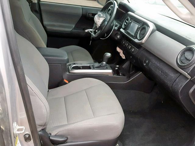 5TFCZ5ANXGX003547 - 2016 TOYOTA TACOMA DOU SILVER photo 5