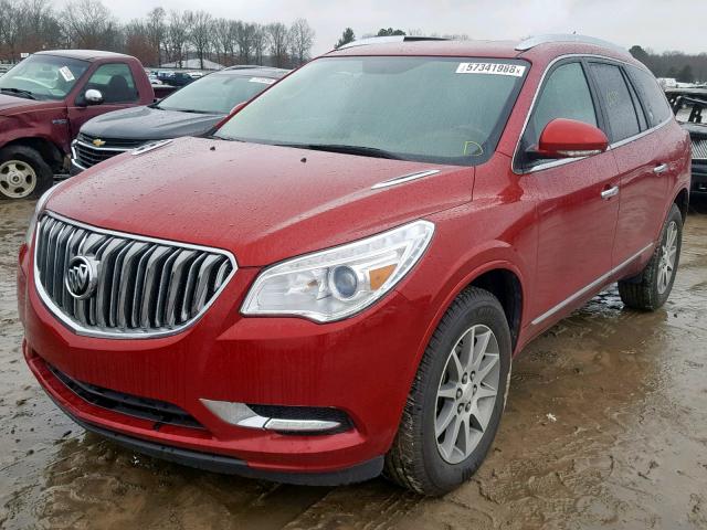 5GAKRCKD9DJ115729 - 2013 BUICK ENCLAVE RED photo 2