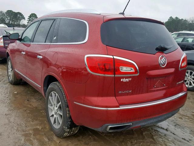 5GAKRCKD9DJ115729 - 2013 BUICK ENCLAVE RED photo 3