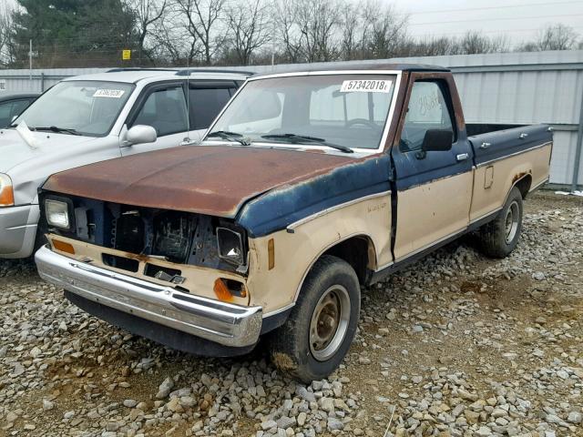 1FTBR10AXGUC23498 - 1986 FORD RANGER TWO TONE photo 2