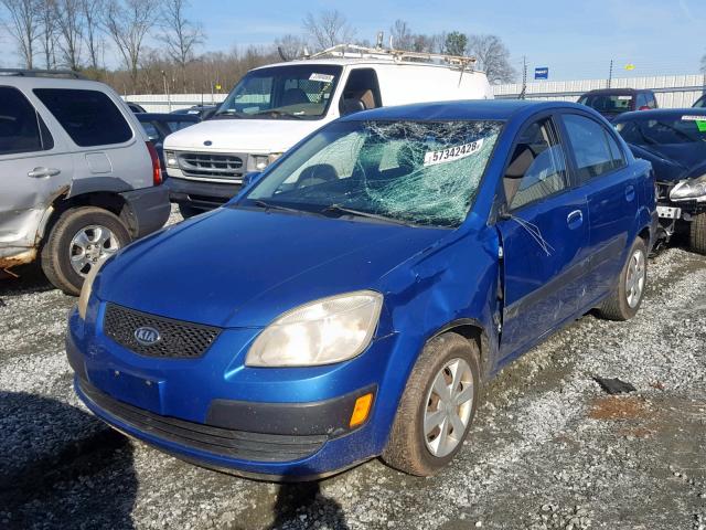 KNADE123266029180 - 2006 KIA RIO BLUE photo 2