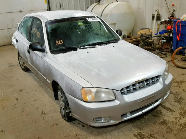 KMHCG45C22U317157 - 2002 HYUNDAI ACCENT GL SILVER photo 1