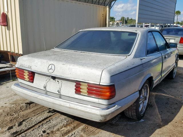 WDBCA44A7EA014319 - 1984 MERCEDES-BENZ 500 SEC SILVER photo 4