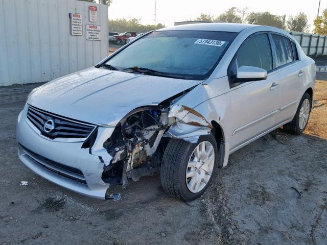 3N1AB6AP0AL727174 - 2010 NISSAN SENTRA 2.0 SILVER photo 2