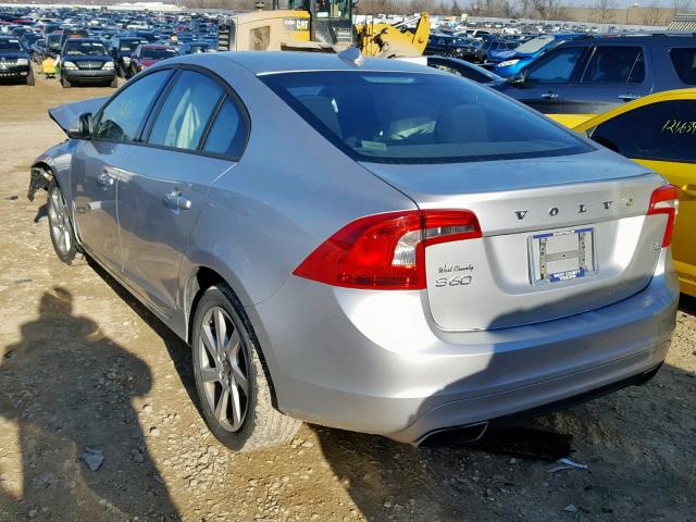 YV1612FS0E2294646 - 2014 VOLVO S60 T5 SILVER photo 3