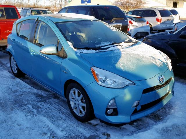 JTDKDTB32D1053563 - 2013 TOYOTA PRIUS C BLUE photo 1