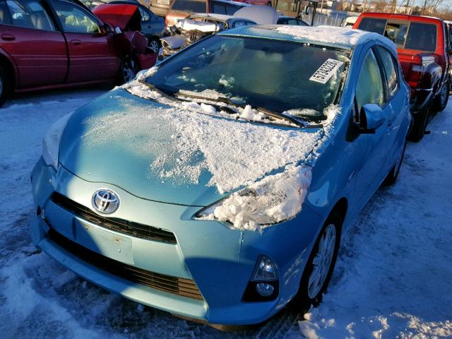 JTDKDTB32D1053563 - 2013 TOYOTA PRIUS C BLUE photo 2