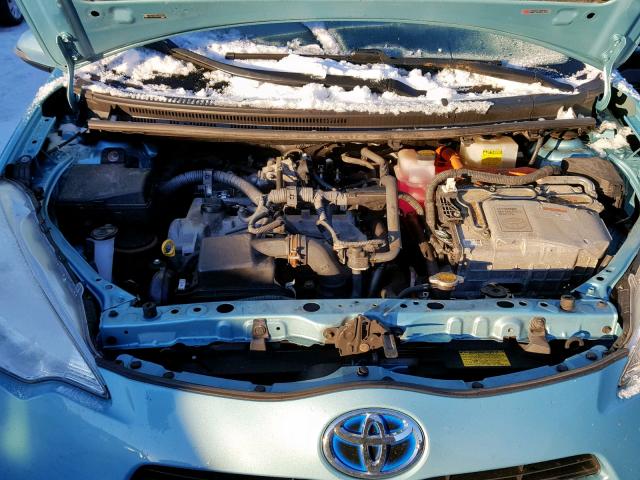 JTDKDTB32D1053563 - 2013 TOYOTA PRIUS C BLUE photo 7