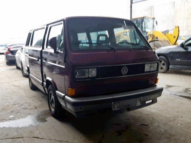 WV2YB0254KH039332 - 1989 VOLKSWAGEN VANAGON BU MAROON photo 1