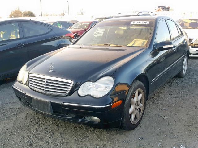 WDBRF61J03E013157 - 2003 MERCEDES-BENZ C 240 BLACK photo 2