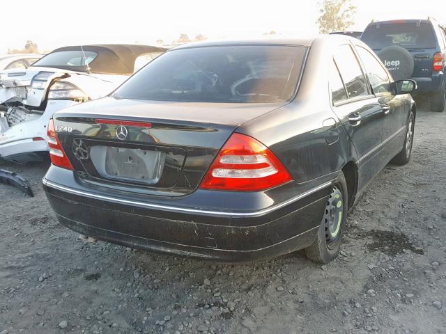 WDBRF61J03E013157 - 2003 MERCEDES-BENZ C 240 BLACK photo 4