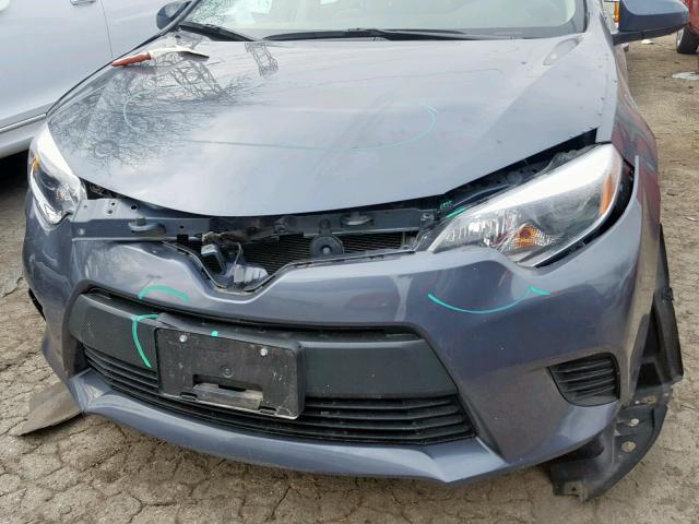 2T1BURHE7FC244146 - 2015 TOYOTA COROLLA L GRAY photo 9