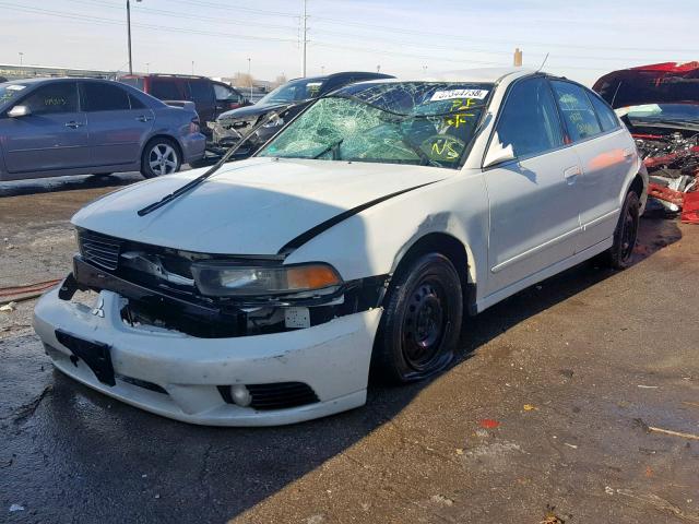 4A3AA46G32E053078 - 2002 MITSUBISHI GALANT ES WHITE photo 2