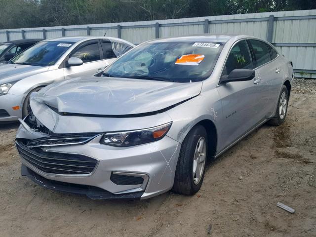 1G1ZB5STXHF185682 - 2017 CHEVROLET MALIBU LS SILVER photo 2