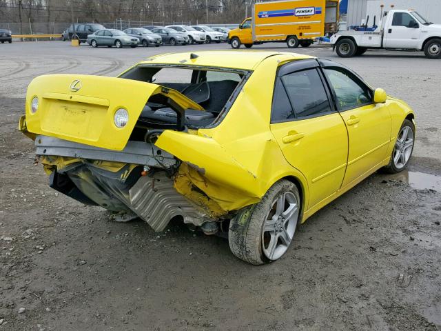 JTHBD182610011044 - 2001 LEXUS IS 300 YELLOW photo 4