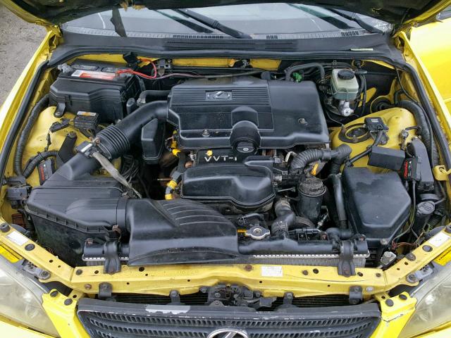 JTHBD182610011044 - 2001 LEXUS IS 300 YELLOW photo 7