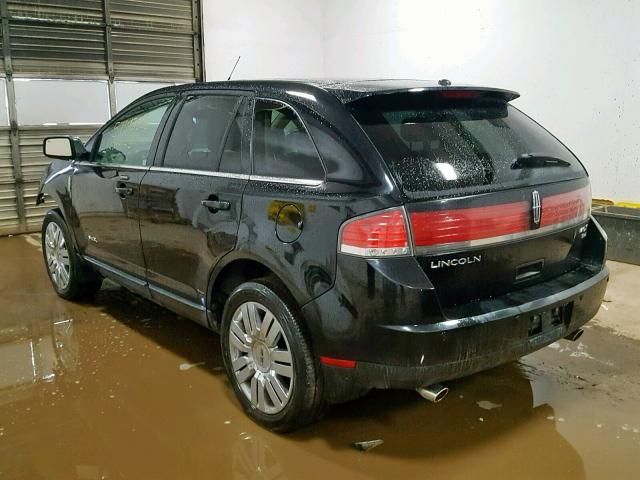 2LMDU88C48BJ01426 - 2008 LINCOLN MKX BLACK photo 3