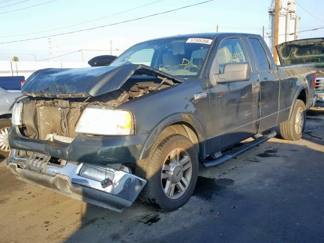 1FTPX12505NA23443 - 2005 FORD F150 GREEN photo 2