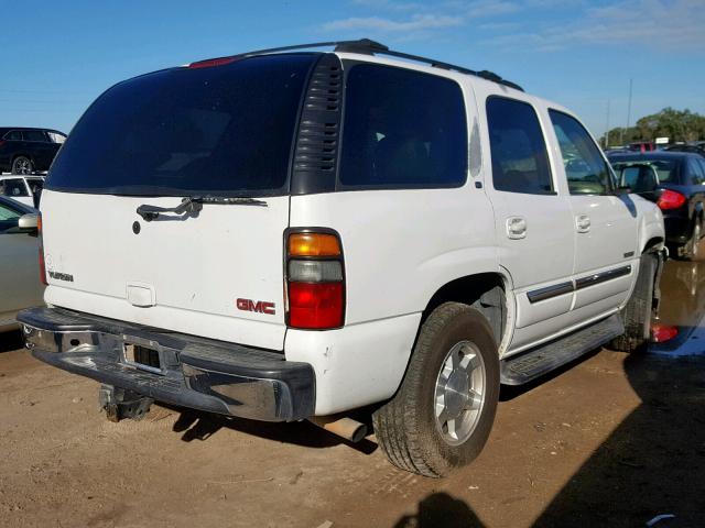 1GKEC13T65R214877 - 2005 GMC YUKON WHITE photo 4