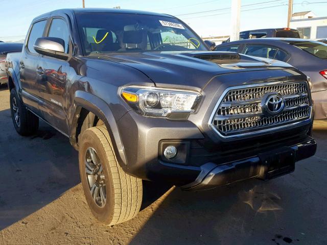 3TMAZ5CN6HM038114 - 2017 TOYOTA TACOMA DOU GRAY photo 1
