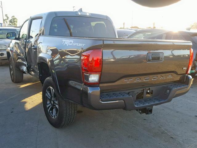 3TMAZ5CN6HM038114 - 2017 TOYOTA TACOMA DOU GRAY photo 3