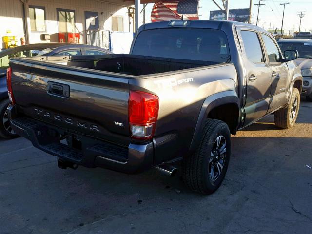 3TMAZ5CN6HM038114 - 2017 TOYOTA TACOMA DOU GRAY photo 4