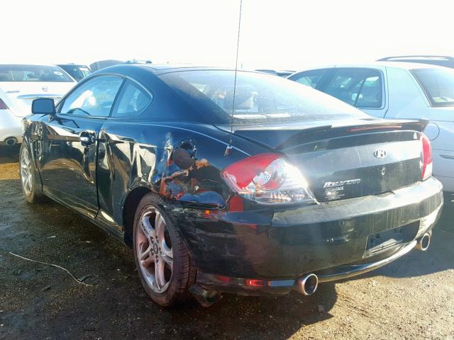 KMHHM65D06U223450 - 2006 HYUNDAI TIBURON GS BLACK photo 3