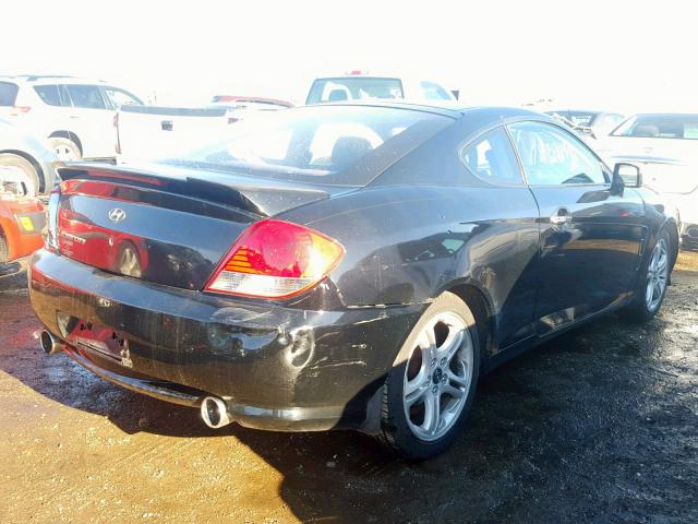 KMHHM65D06U223450 - 2006 HYUNDAI TIBURON GS BLACK photo 4