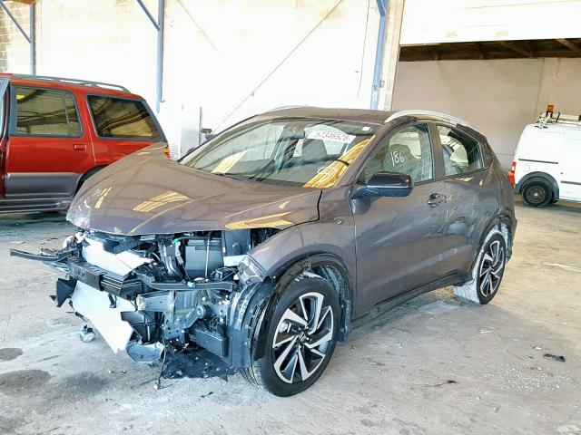 3CZRU6H19KG703679 - 2019 HONDA HR-V SPORT GRAY photo 2