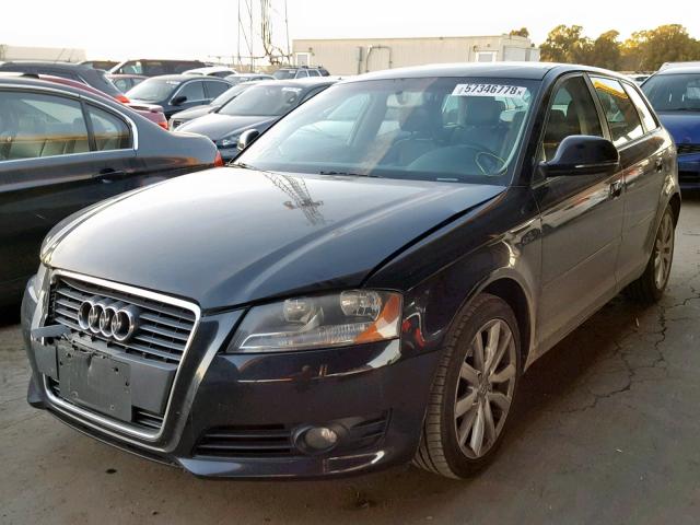 WAUHE78P59A045213 - 2009 AUDI A3 2.0T BLACK photo 2