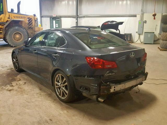 JTHBE262485020537 - 2008 LEXUS IS 350 GRAY photo 3