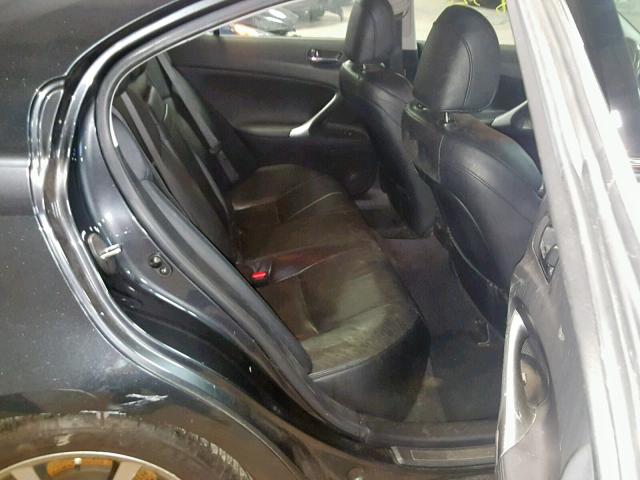 JTHBE262485020537 - 2008 LEXUS IS 350 GRAY photo 6