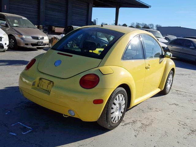 3VWBK31C55M405205 - 2005 VOLKSWAGEN NEW BEETLE YELLOW photo 4