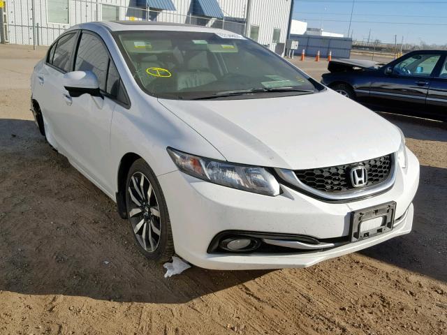 19XFB2F97EE084371 - 2014 HONDA CIVIC EXL WHITE photo 1