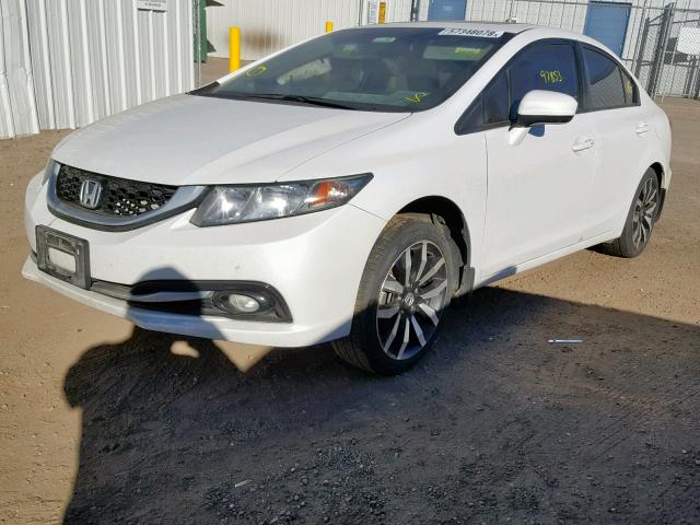 19XFB2F97EE084371 - 2014 HONDA CIVIC EXL WHITE photo 2