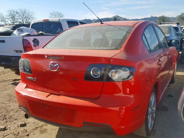 JM1BK324071627905 - 2007 MAZDA 3 S RED photo 4