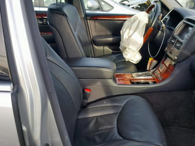 JTHBN36F650174149 - 2005 LEXUS LS 430 SILVER photo 5