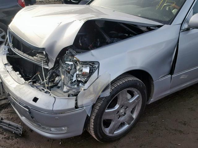 JTHBN36F650174149 - 2005 LEXUS LS 430 SILVER photo 9