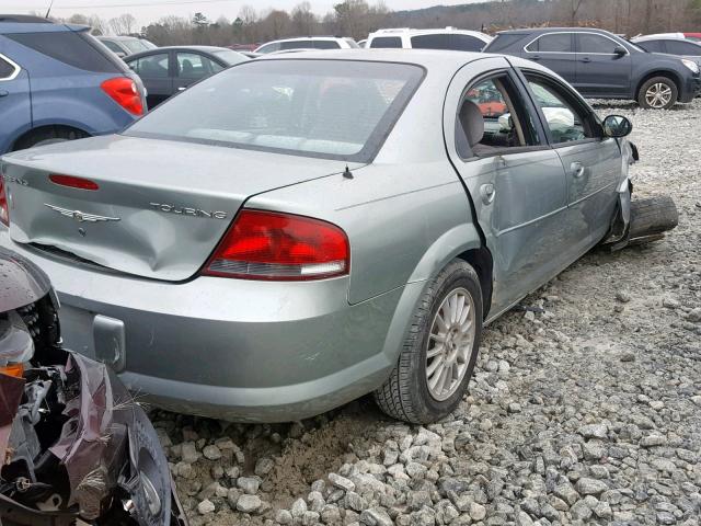 1C3EL56R94N345251 - 2004 CHRYSLER SEBRING LX GREEN photo 4