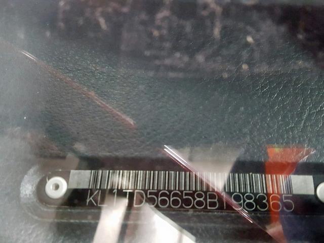 KL1TD56658B198365 - 2008 CHEVROLET AVEO BASE Qırmızı foto 10