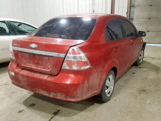 KL1TD56658B198365 - 2008 CHEVROLET AVEO BASE Qırmızı foto 4