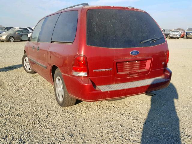 2FMZA51634BB05068 - 2004 FORD FREESTAR S RED photo 3